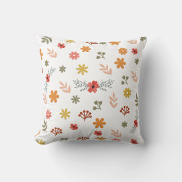 Colorfull Cute spring floral, watercolor pattern Kissen