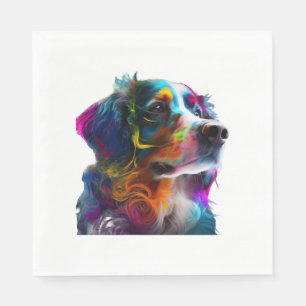 COLORFULL DOG SERVIETTE