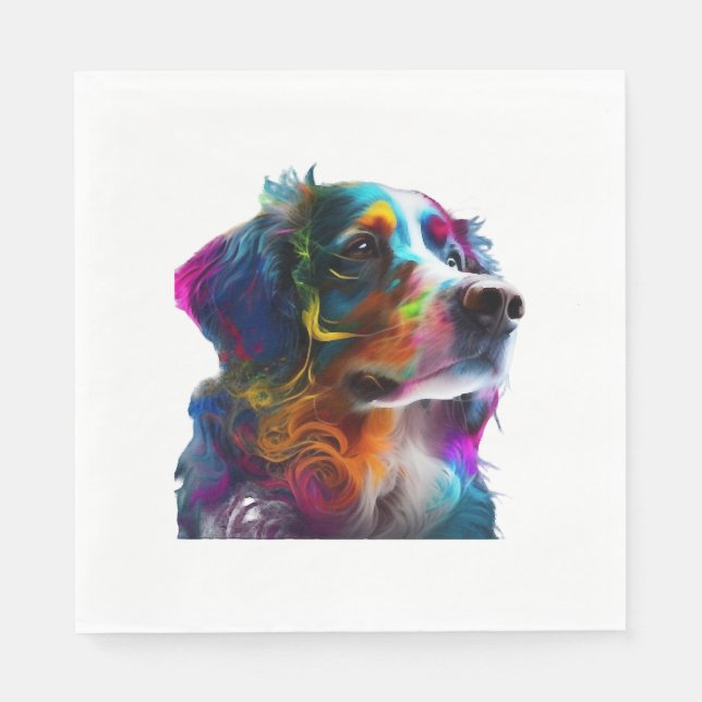 COLORFULL DOG SERVIETTE (Vorderseite)