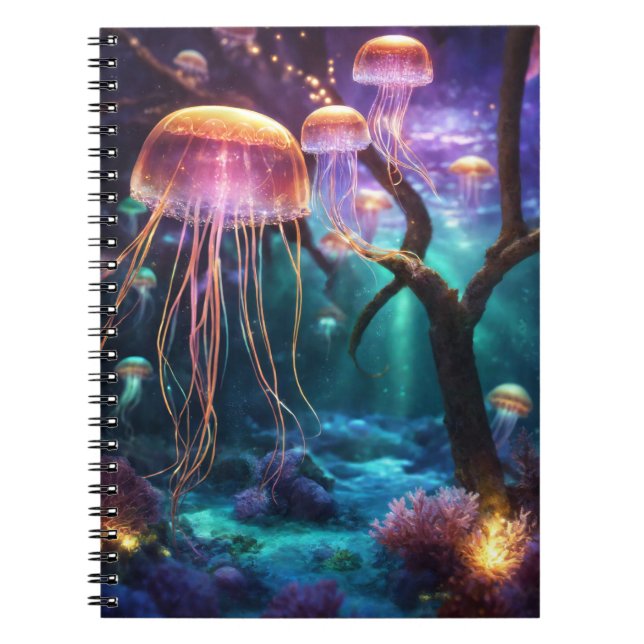 Colorfull Gelly fish - Sea life - Underwater world Notizblock (Vorderseite)