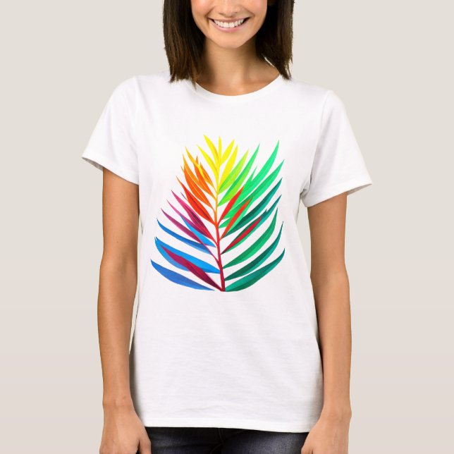 Colorfull verlasse minimalistische Frauen Basic T  T-Shirt (Vorderseite)