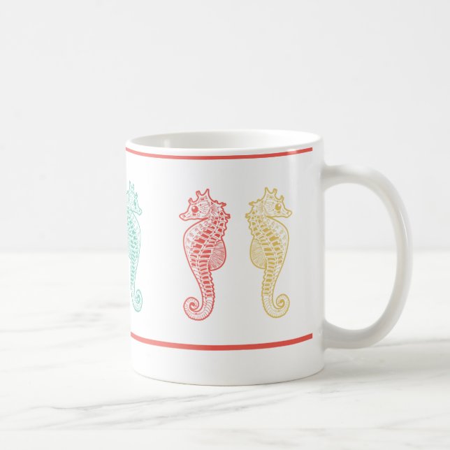 Colorfun Seepferd-Tasse Kaffeetasse (Rechts)