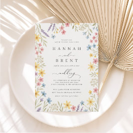 Colorida Invitación a la Boda en el Jardín de Flor Einladung