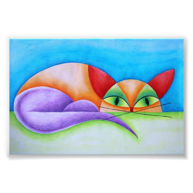 Colorido gato fotodruck (Vorne)