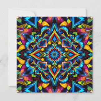 Colorido Kaleidoscope Mandala Design Mug, almohada Karte