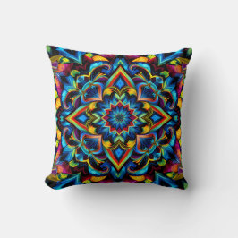 Colorido Kaleidoscope Mandala Design Mug, almohada Kissen