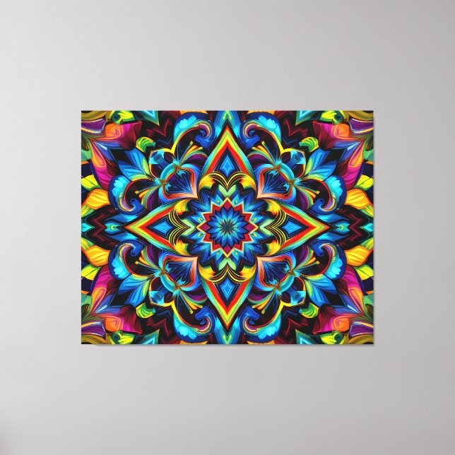 Colorido Kaleidoscope Mandala Diseño Mug, almohada Leinwanddruck (Vorderseite)