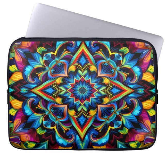 Colorido Kaleidoscope Mandala iPhone 14 Funda Laptopschutzhülle (Vorderseite)