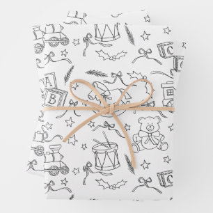 Coloring Book Classic Christmas Toy Land Geschenkpapier Set