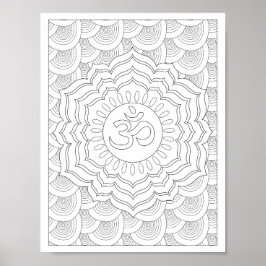 Coloring Crown Chakra Poster