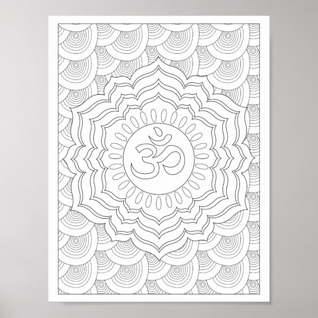 Coloring Crown Chakra Poster (Vorne)