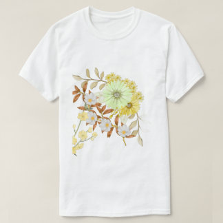 Coloring Flowers Art Design | Floral Coloring T-Shirt