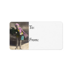 Colorisierte Weihnachtsgeschenke für das Weihnacht Adressaufkleber