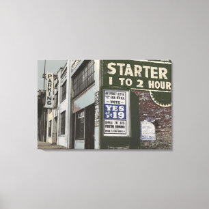 Colorized Foto 1930er Jahre Vintage City Street Co Leinwanddruck