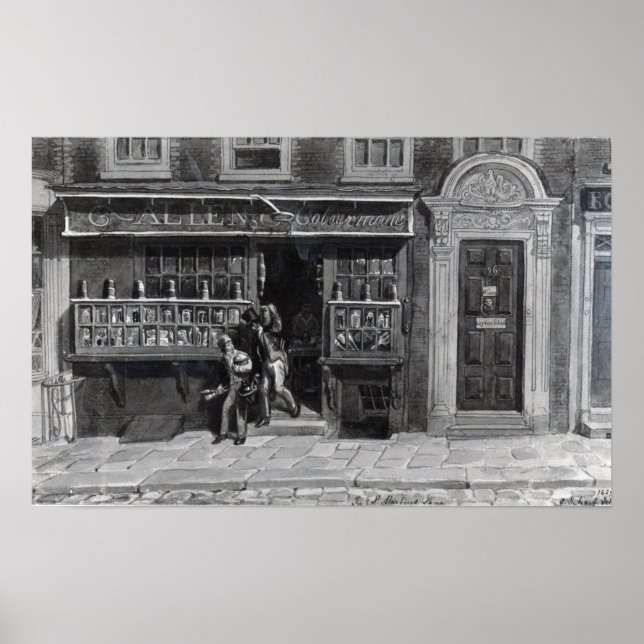 Colorman's Shop, St. Martin's Lane, London, 1829 Poster (Vorne)