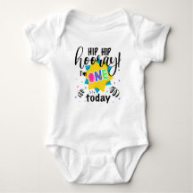 Colorous First Birthday Baby Jersey Bodysuit