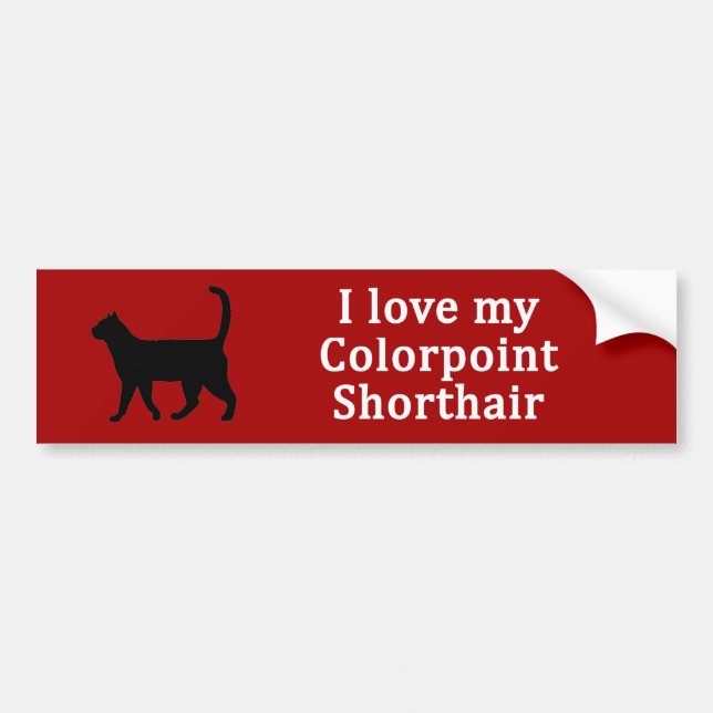 Colorpoint Shorthair-Liebe Autoaufkleber (Vorne)