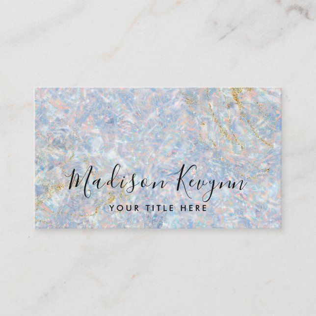 Colors Gemstone Opal Texture Business Card Visitenkarte (Vorderseite)