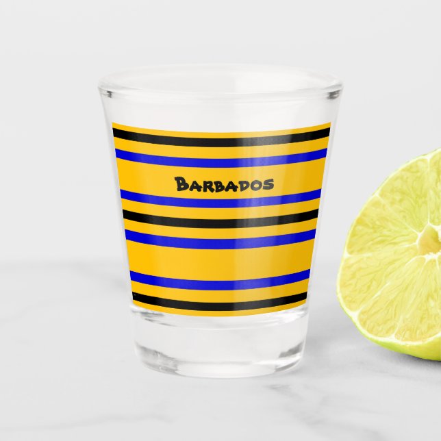 Colors of Barbados Flag Schnapsglas (Vorderseite)