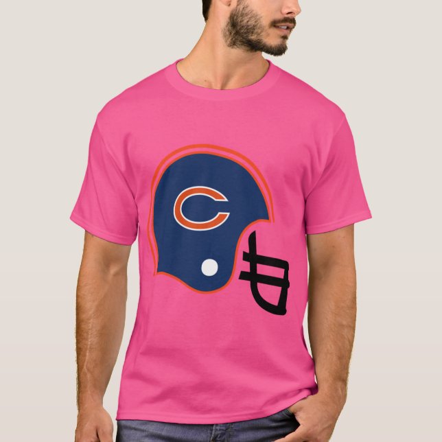 Colors Of Chicago Football Fan Sticker T-Shirt (Vorderseite)