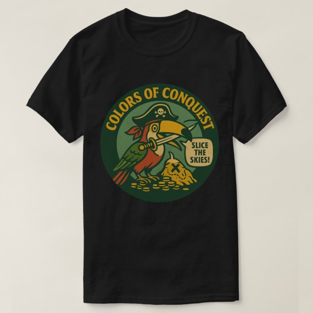 Colors Of Conquest Pirate Toucan T-Shirt (Design vorne)