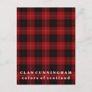 Colors of Scotland Clan Cunningham Tartan Postkarte