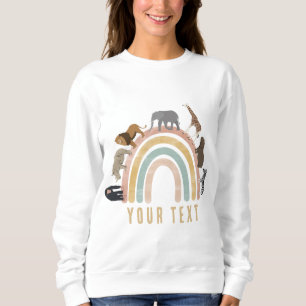 Colors Rainbow Jungle Animals Sweatshirt