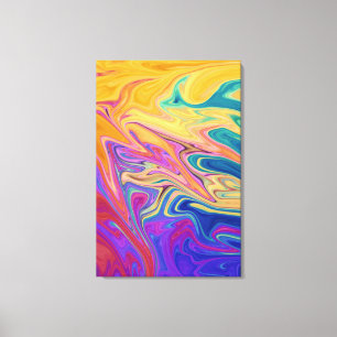 Colors River Abstrakt Painting   Best Fine Art Leinwanddruck
