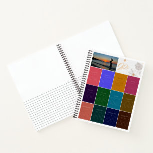 Colors Shade Custom Photo Calendar Monthly Journal Notizbuch