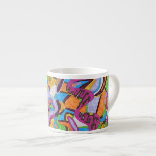 "Colorscape" Abstrakte Kunst Espressotasse