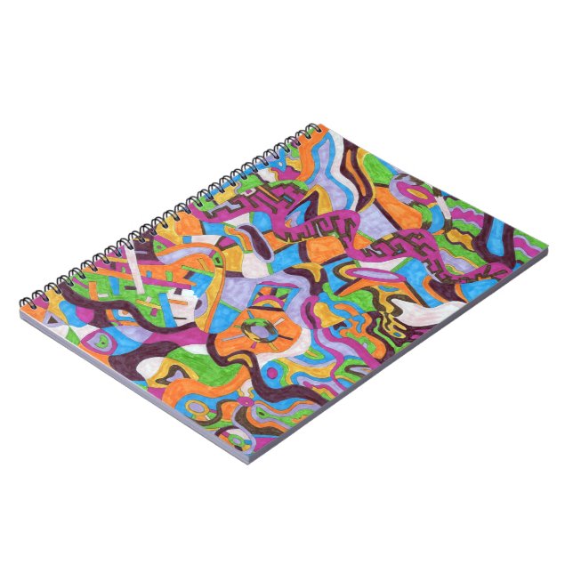 "Colorscape" Abstrakte Kunst Notizblock (Linke Seite)