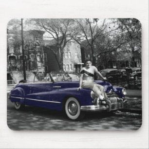 Colorsplash Woman Buick Roadmaster Car Auto der 19 Mousepad
