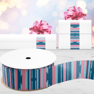 Colorstack Ikat in Rosa und Türkis Ripsband
