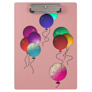 Colorul fröhliche Balloons Spaß hell Klemmbrett