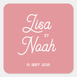 Colorus-Rose-Sammlersticker Quadratischer Aufkleber