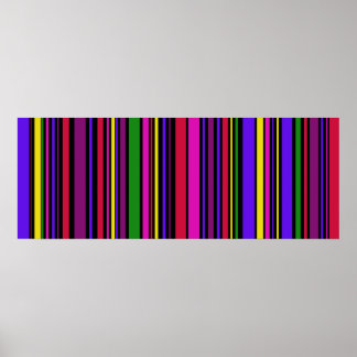 Colossal Multi color Barcode Art #2 Poster