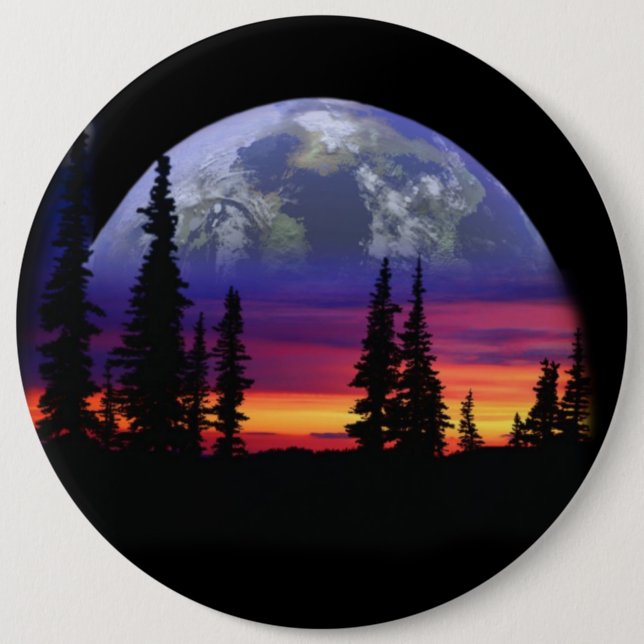 COLOSSAL-Sonnenuntergang, 16-Zoll-Button Button (Vorderseite)