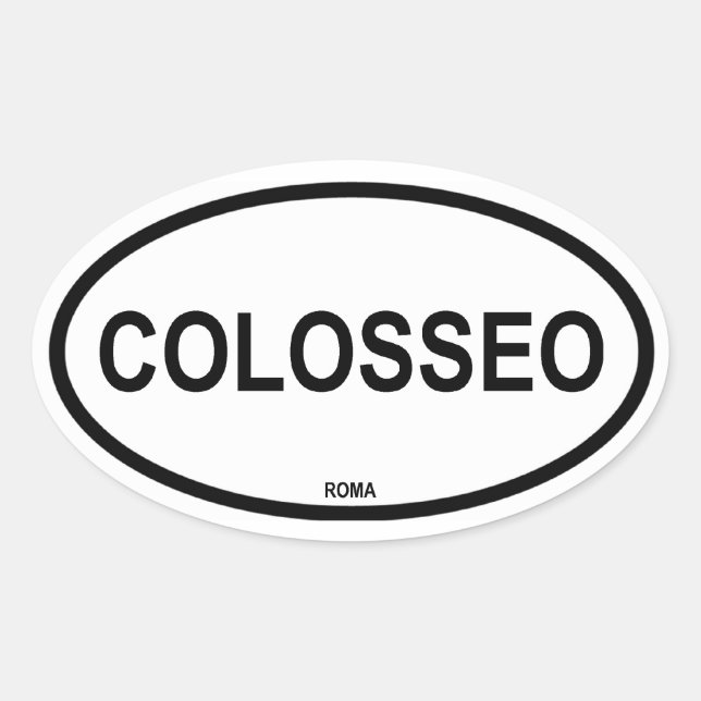 COLOSSEO OVALER AUFKLEBER (Vorderseite)