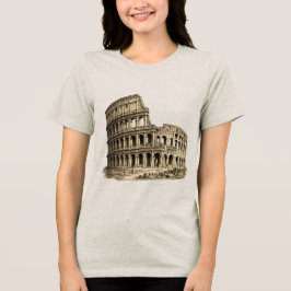 Colosseo Romano Antikes Kolosseum Stich Tri-Blend Shirt
