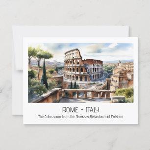 Colosseum Aquarell Rom Attraktion Touristenkurio Postkarte