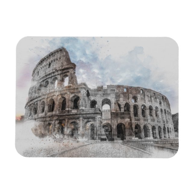 Colosseum Magnet für Wasserfarben - Rom Italien Vi (Horizontal)