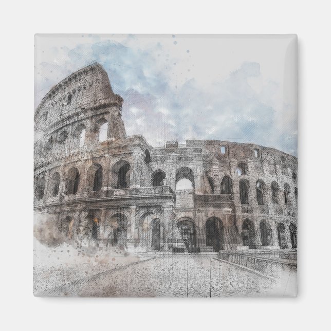 Colosseum Magnet für Wasserfarben - Rom Italien Vi (Vorne)