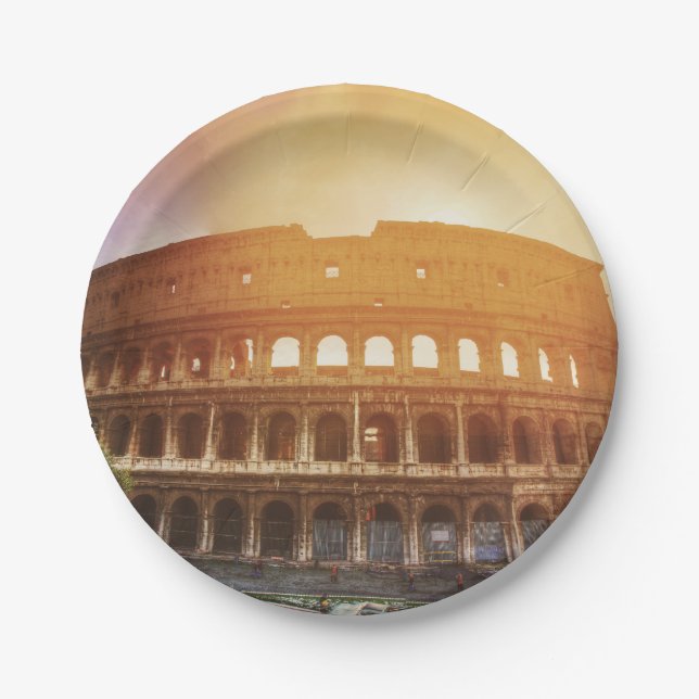 Colosseum, Rom, Italien Pappteller (Vorderseite)