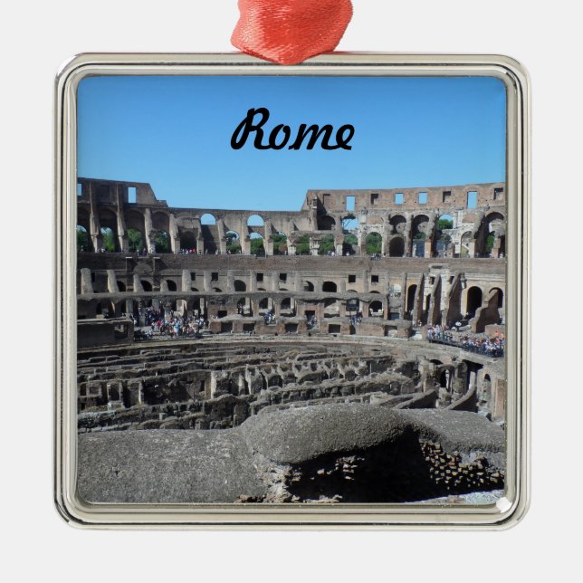 Colosseum- Rom Silbernes Ornament (Vorne)