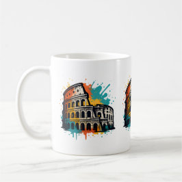 Colosseum Street Art - Colorful Rome Sehenswürdigk Kaffeetasse