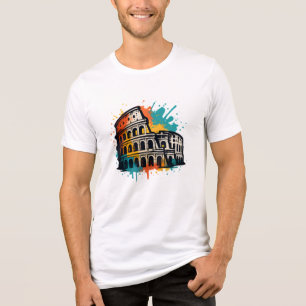 Colosseum Street Art - Colorful Rome Sehenswürdigk Tri-Blend Shirt