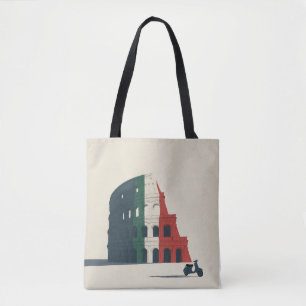 Colosseum Tricolore Schulter-Tote - Vespa Italien