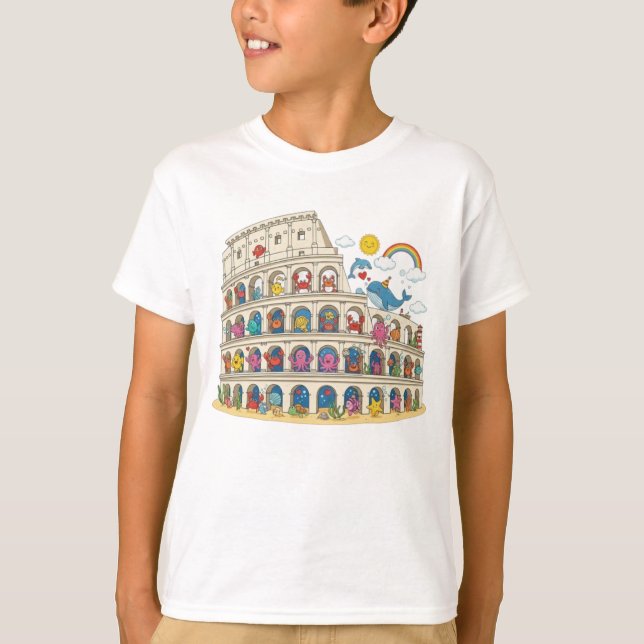 Colosseum Underwater Kingdom: Magical Rome Sea Lif T-Shirt (Vorderseite)