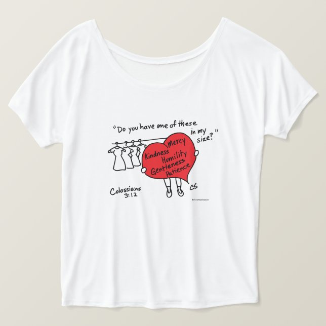 Colossians 3:12, der T - Shirt der roten (Design vorne)