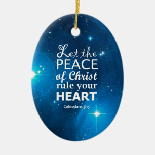 Colossians 3:15 keramik ornament